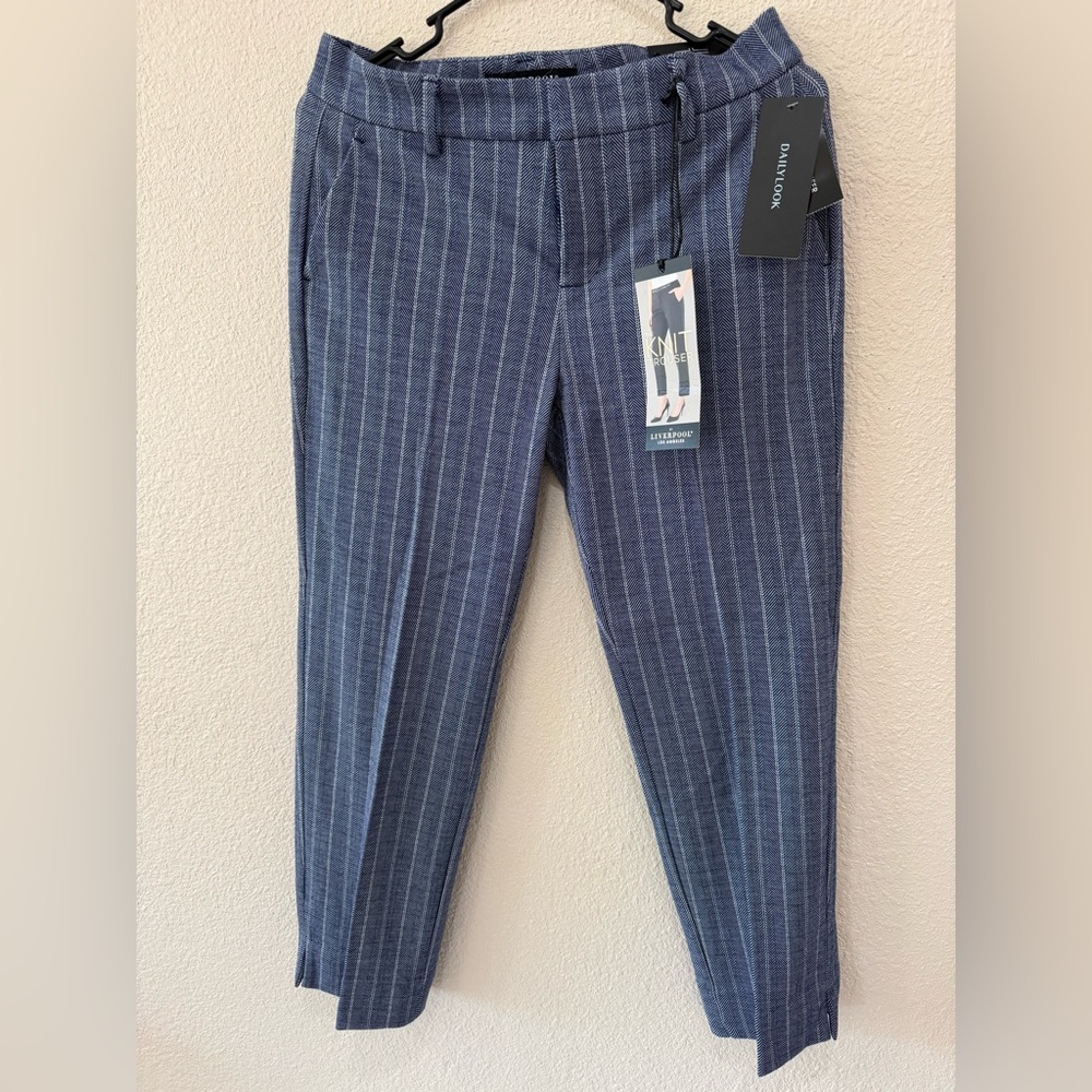 Liverpool Women's Blue Pinstripe Trousers